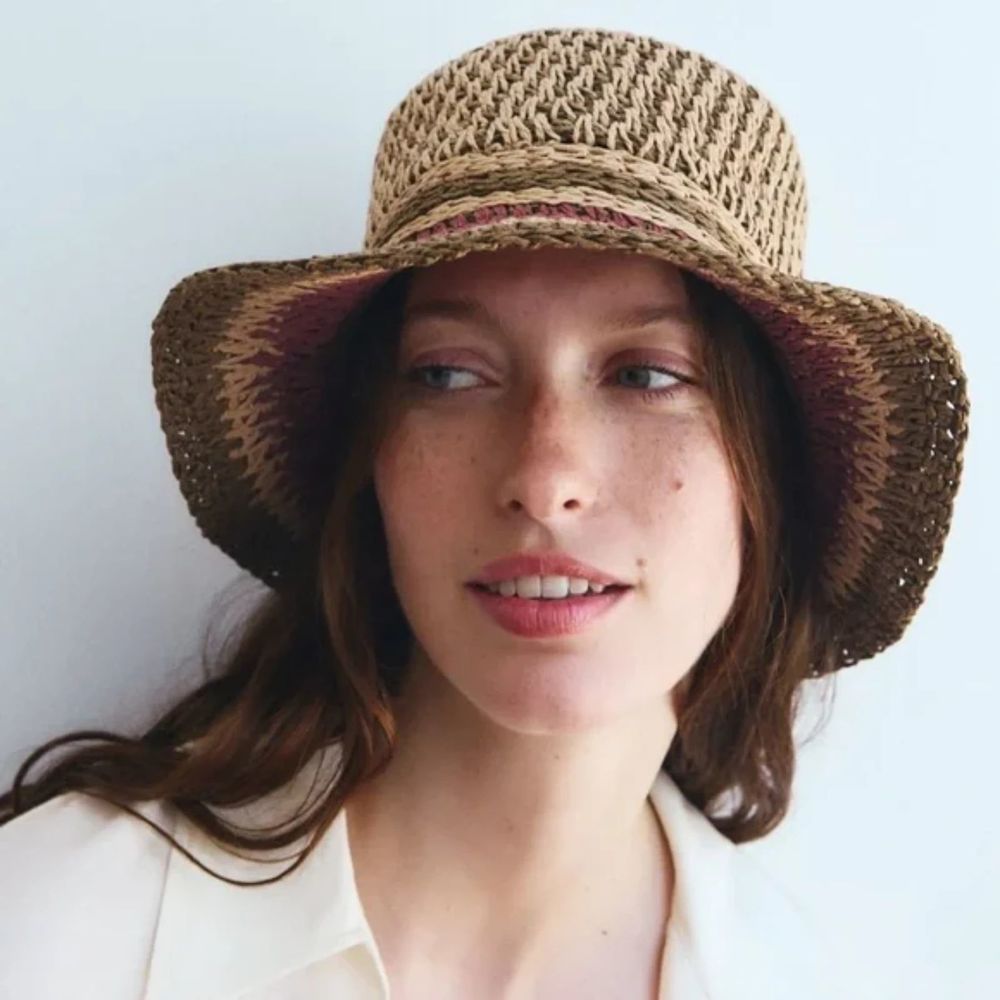 ZARA WOVEN BUCKET HAT
